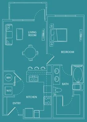 a floor plan for a two bedroom apartment at The  Watson