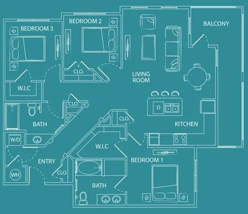 floor plan photo of the villas at The  Watson